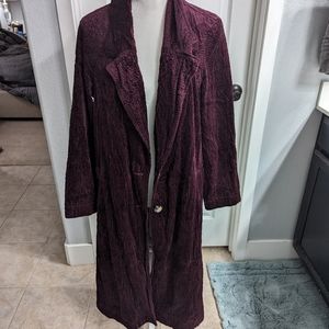 Corduroy maxi jacket